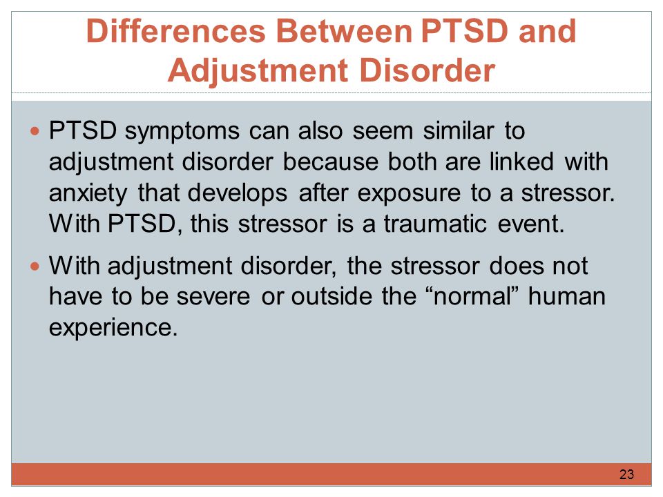 Adjustment Disorder Symptoms